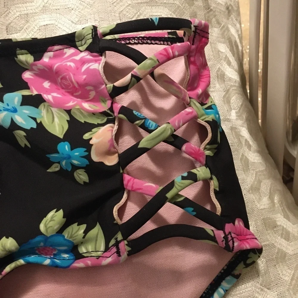 rue Bleu floral swim bottoms